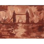LAWRENCE JAMES ISHERWOOD (1917-1998) 'Nocturne, Tower Bridge'