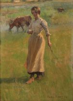 HAROLD HARVEY (1874-1941) 'The Cowgirl'