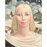 *KATHLEEN MURIEL SCALE (MURIEL HARDING-NEWMAN) (1913-2006) A head and shoulders portrait