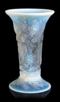 JOBLING: AN ART DECO OPALESCENT 'FIR CONE' GLASS VASE