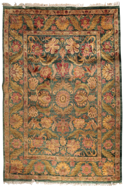 AN ARTS AND CRAFTS STYLE FLORAL CARPET