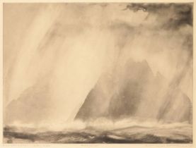*NORMAN ACKROYD (b. 1938) 'Study of Sun and Rain - Skellig Rocks'