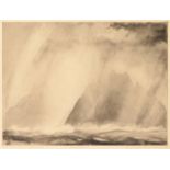 *NORMAN ACKROYD (b. 1938) 'Study of Sun and Rain - Skellig Rocks'