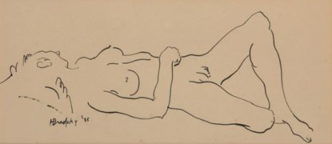 *HORACE ASCHER BRODZKY (1885-1969) Recumbent nude