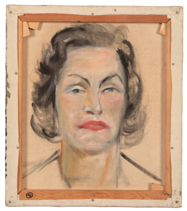 *KATHLEEN MURIEL SCALE (MURIEL HARDING-NEWMAN) (1913-2006) A head and shoulders portrait - Image 3 of 4