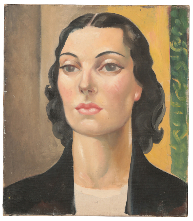 *KATHLEEN MURIEL SCALE (MURIEL HARDING-NEWMAN) (1913-2006) A head and shoulders portrait - Image 2 of 4