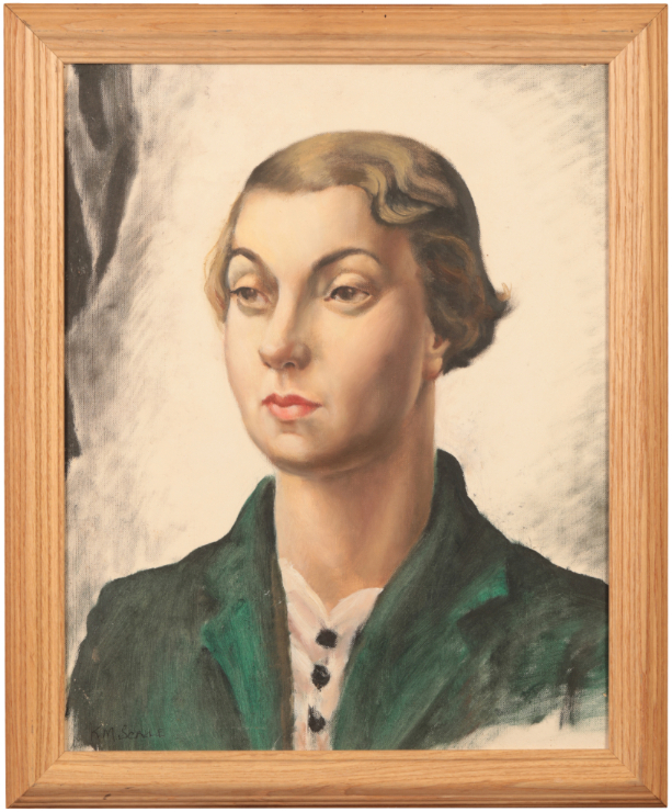 *KATHLEEN MURIEL SCALE (MURIEL HARDING-NEWMAN) (1913-2006) 'Girl in green jacket' - Image 2 of 4