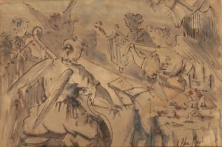 MANNER OF FELIKS TOPOLSKI (1907-1989) An Orchestra of Angels