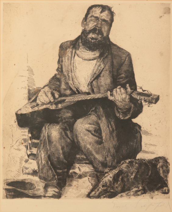 *ERICH WOLFSFELD (1884-1956) 'The Blind Guitar Player'