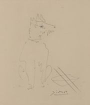 *GEORGES BETEMPS (1921-1992) AFTER PABLO PICASSO (1881-1973) 'Seated dog' or 'Le Chien Midjcik'