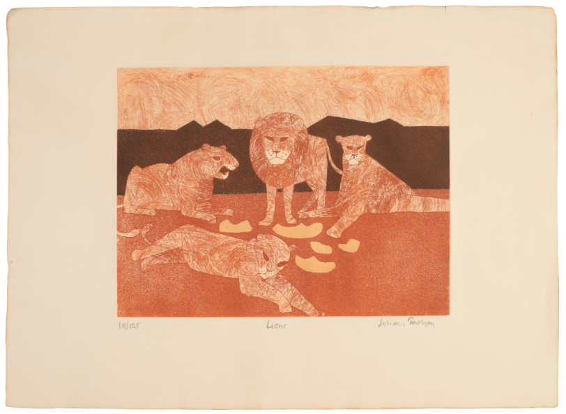 *JULIAN TREVELYAN (1910-1988) 'Lions' - Image 2 of 2