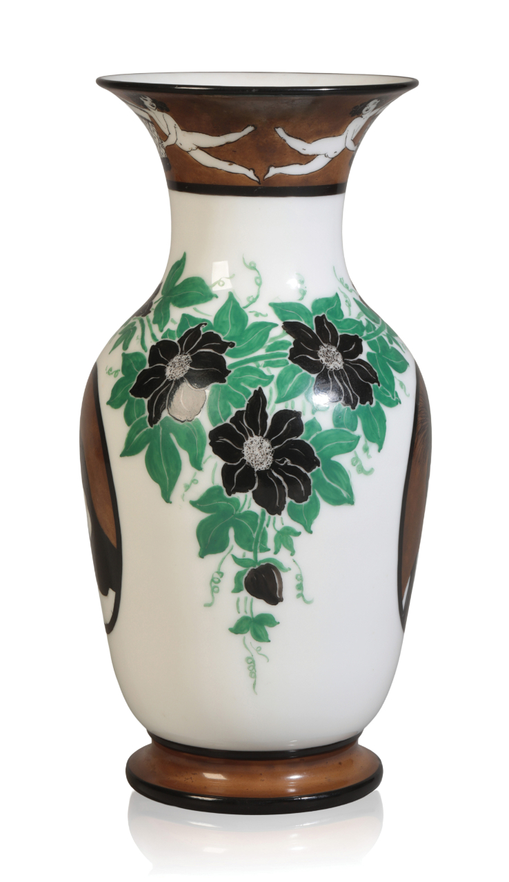 LEONE GEORGES (19th/20th century): A FRENCH ART DECO GLASS VASE - Image 3 of 3