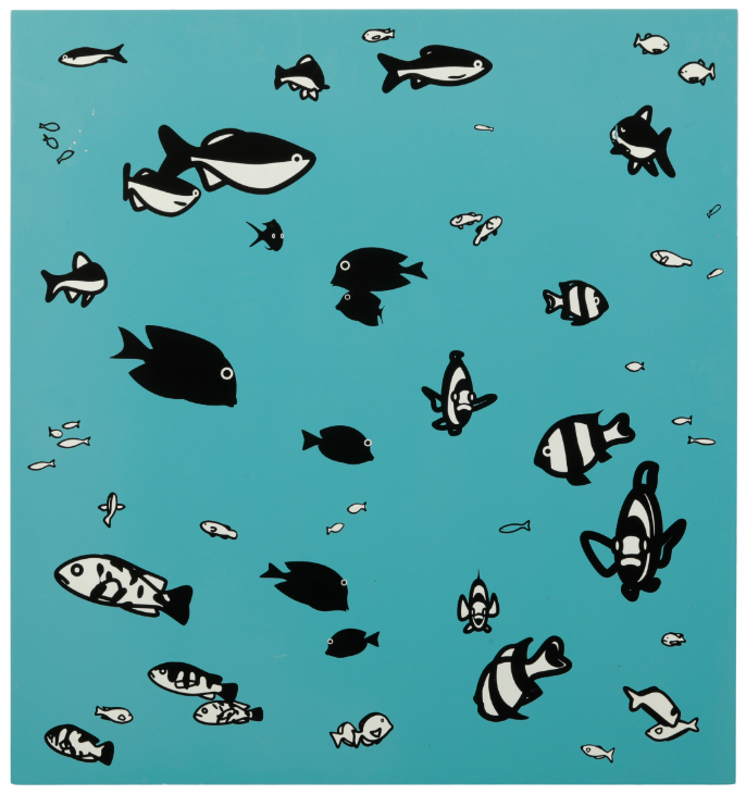 *JULIAN OPIE (b. 1958) 'We Swam Amongst The Fishes' - Image 2 of 5
