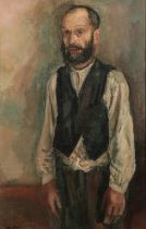 *MAX BAND (1900-1974) A portrait of a Jewish worker in an interior