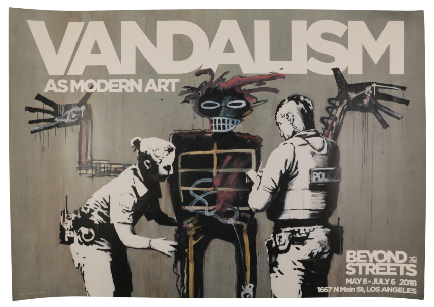 *BANKSY x BASQUIAT 'Vandalism as Modern Art' - Image 2 of 2