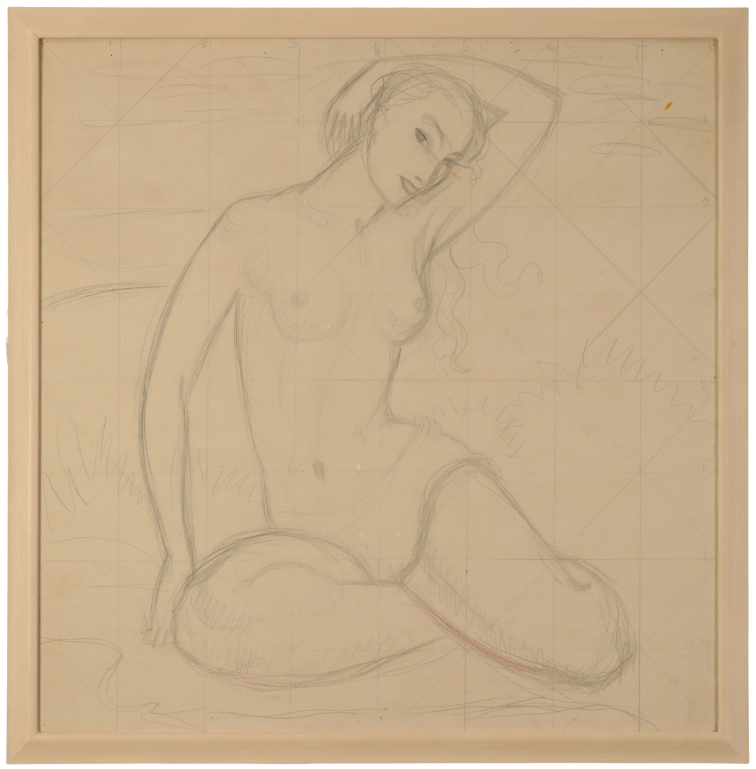 *KATHLEEN MURIEL SCALE (MURIEL HARDING-NEWMAN) (1913-2006) 'Sketch for Water Nymph' - Image 2 of 3