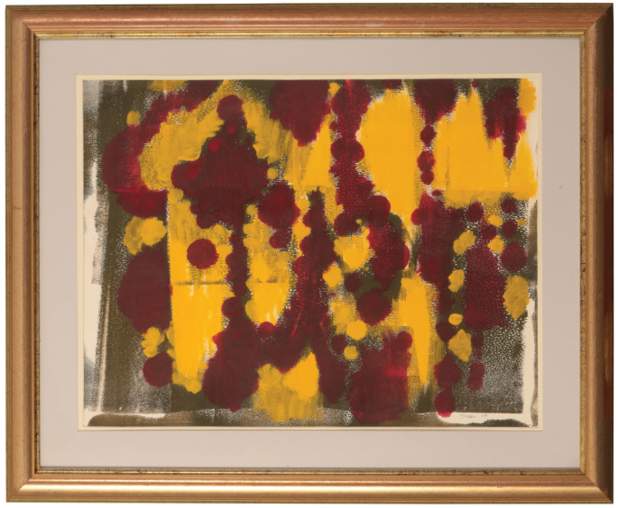 *WILLIAM GEAR (1915-1997) 'Red/Yellow Motif, July 1969' - Image 2 of 4