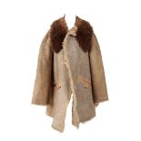 A WWII GERMAN ARMY HEER SENTRY OFFICERS WINTER SHEEPSKIN COAT