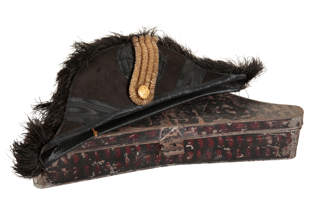 A BICORN HAT BY 'RANKEN & CO. CALCUTTA'