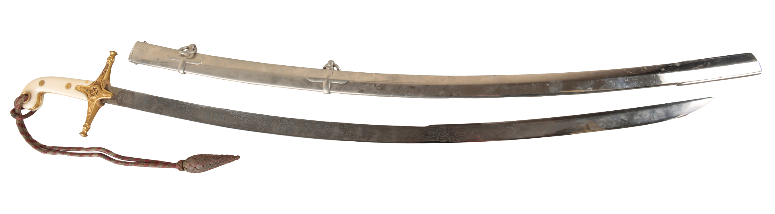 AN 1831 PATTERN GENERAL OFFICER'S MAMELUKE-HILTED SABRE TO EDWARD SYDNEY HERBERT