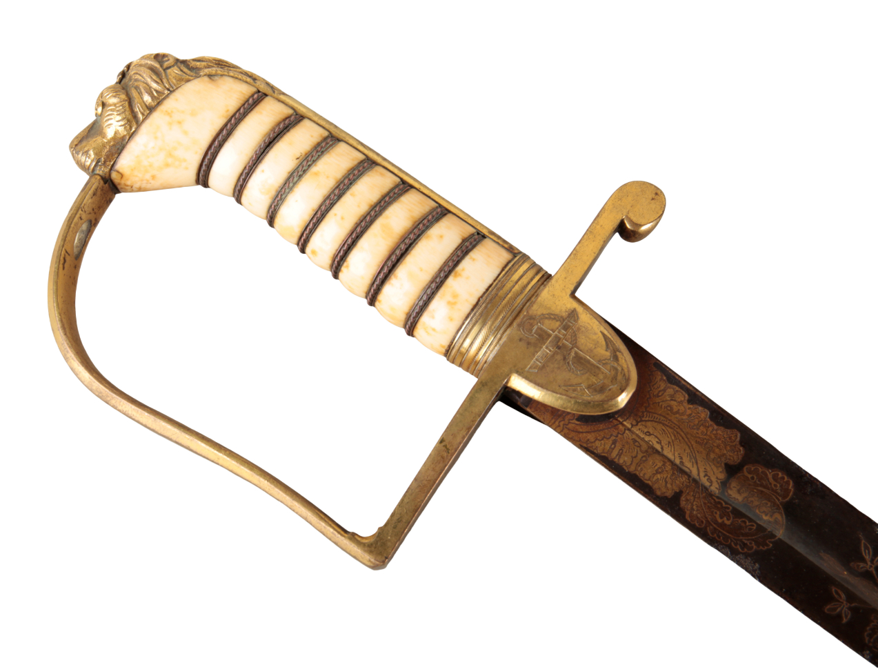 AN 1805 PATTERN NAVAL OFFICER'S SWORD - Image 2 of 2