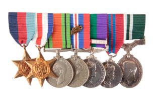 SEVEN MEDALS INCLUDING ONE WITH SUEZ BAR