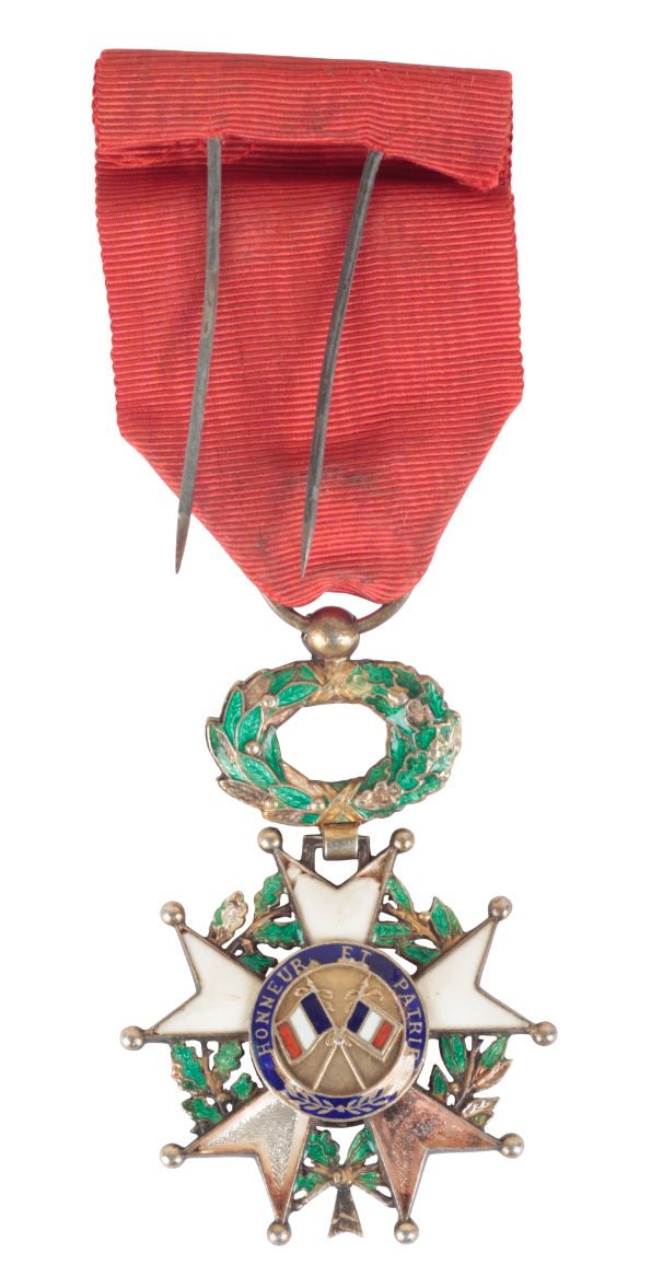 A FRENCH NATIONAL LEGION ORDER OF HONOUR ENAMEL MEDAL FOR AN OFFICER - Image 2 of 3