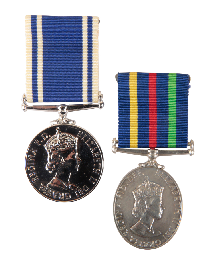 TWO ROYAL MINT LONG SERVICE AND GOOD CONDUCT MEDALS