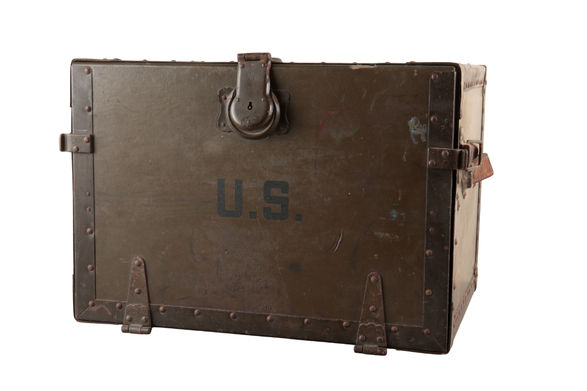 WWII USA PORTABLE ARMY FIELD DESK BY THE AMERICAN HARDWARE COMPANY