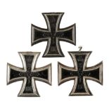 THREE GERMAN IRON CROSSES