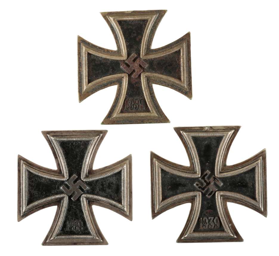 THREE GERMAN IRON CROSSES