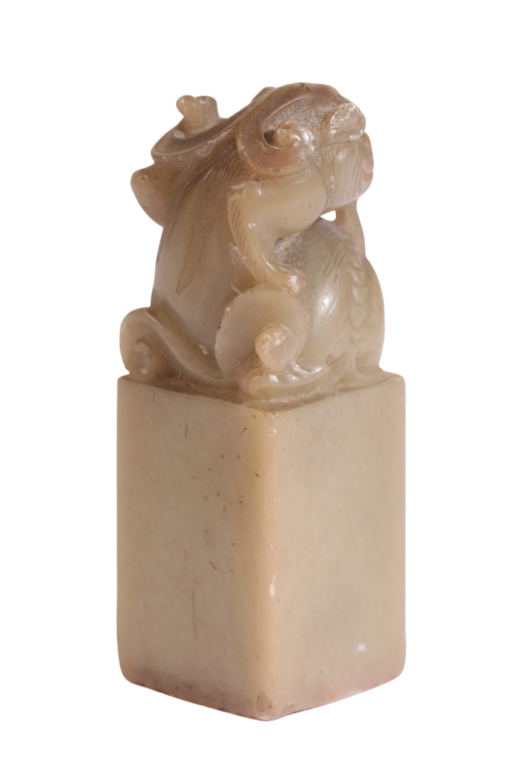 A CHINESE CARVED SOAPSTONE SEAL - Image 3 of 3