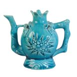 A CHINESE TURQUOISE GLAZED 'CADOGAN' EWER