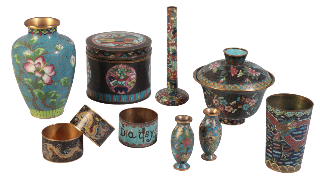 A COLLECTION OF CLOISONNE