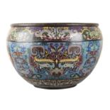 AN IMPRESSIVE CHINESE CLOISONNÉ FISH BOWL