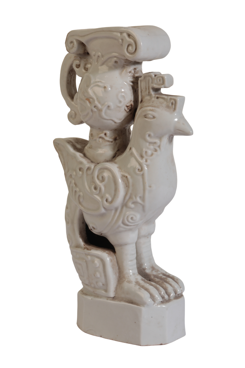 A CHINESE BLANC DE CHINE CANDLESTICK - Image 2 of 3