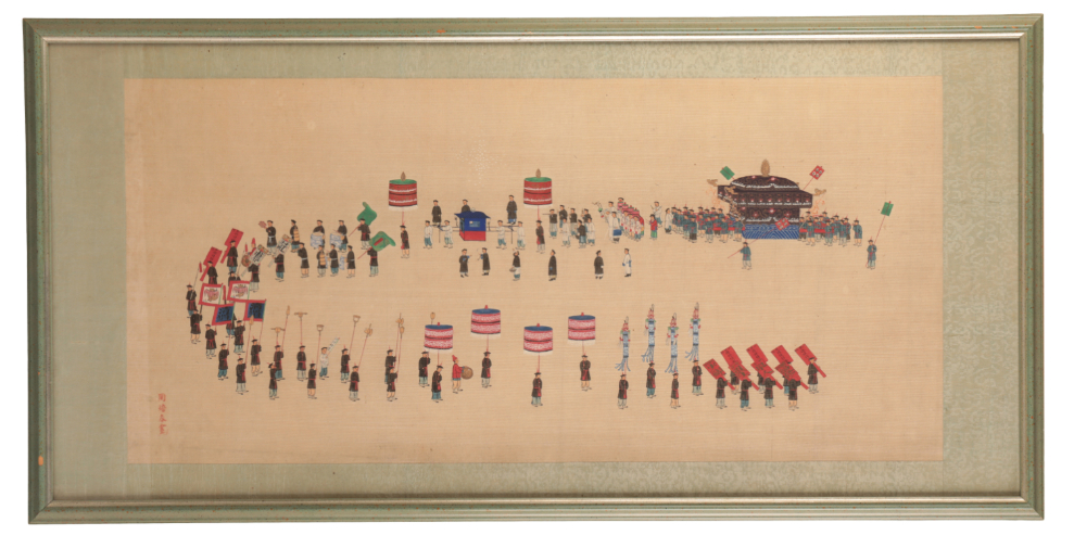 ZHOU PEI CHUN (1880-190) A wedding and a funeral procession - Image 2 of 2