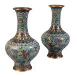 A PAIR OF CHINESE CLOISONNÉ VASES