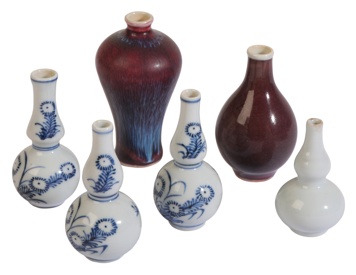A GROUP OF SIX CHINESE MINIATURE VASES