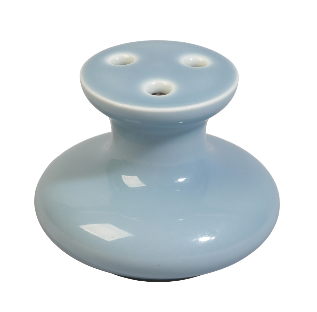 A CHINESE POWDER-BLUE GLAZED FLOWER VASE