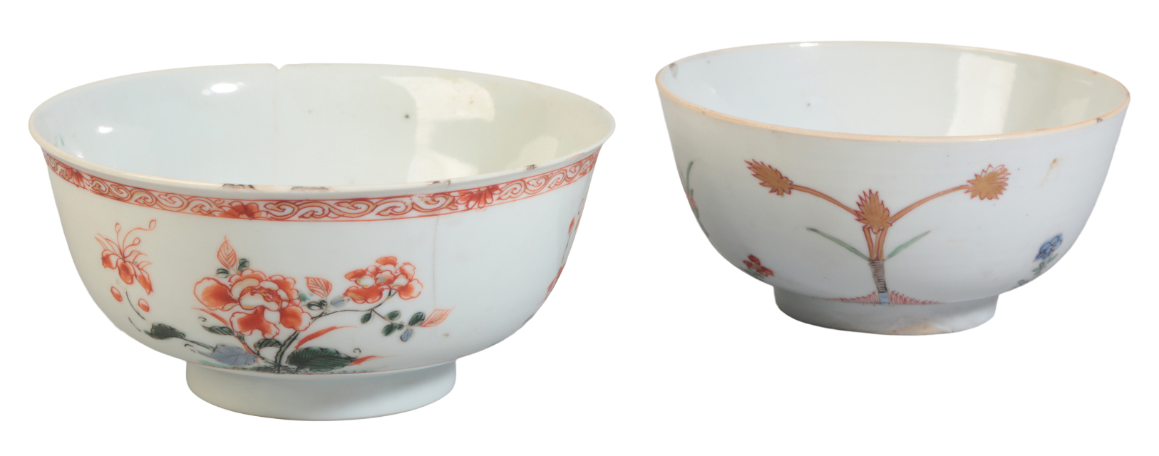 TWO CHINESE EXPORT FAMILLE VERTE BOWLS - Image 2 of 3