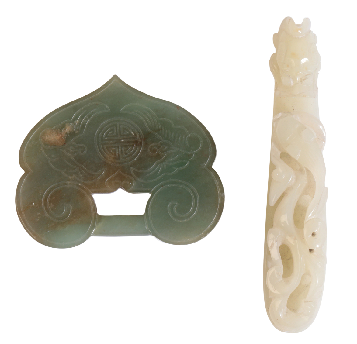 A CHINESE JADE BELT HOOK