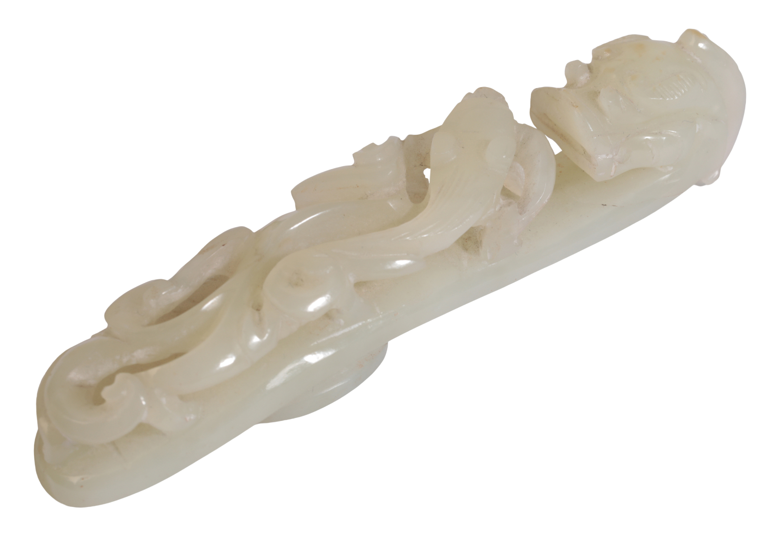 A CHINESE JADE BELT HOOK - Image 2 of 2