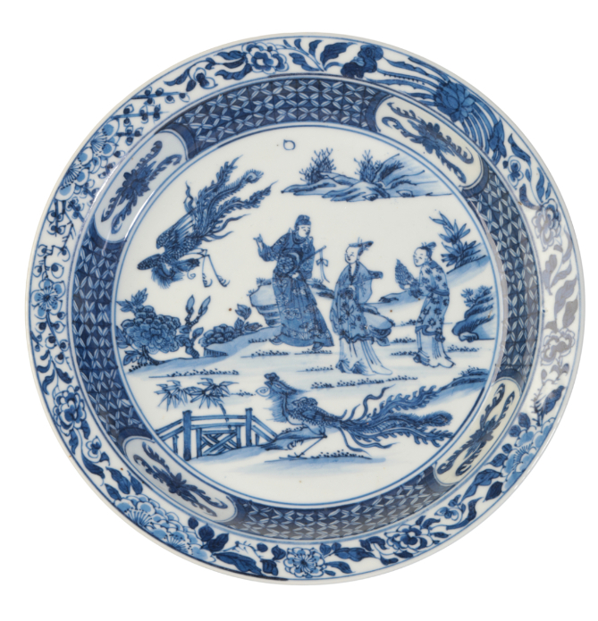 A CHINESE BLUE AND WHITE BOWL