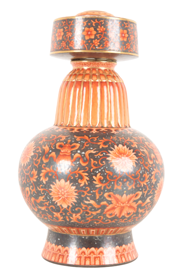 A CHINESE CORAL-RED ALTAR 'BAJIXIANG' VASE