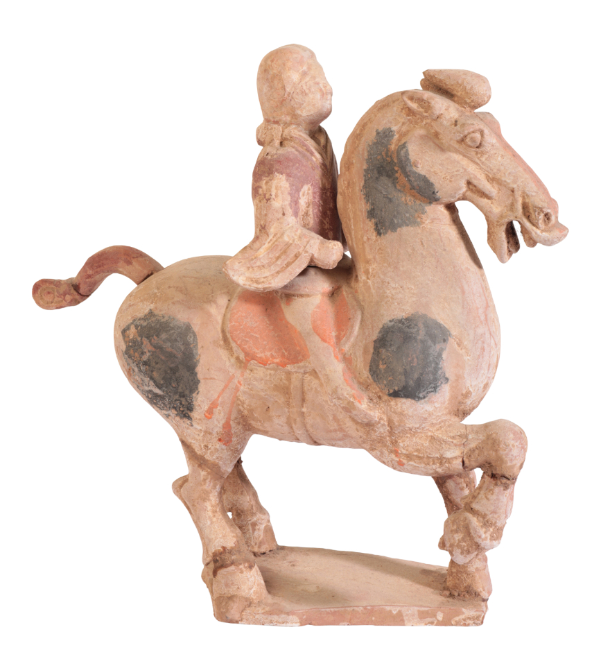 A CHINESE TANG DYNASTY HORSE AND RIDER - Image 3 of 3