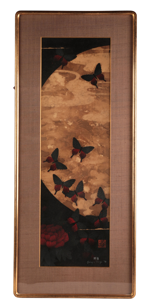 SHOJI OSUGI (20TH CENTURY JAPANESE) Dancing with Butterfly