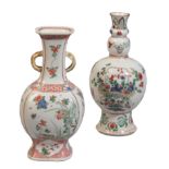 TWO CHINESE FAMILLE-VERTE VASES