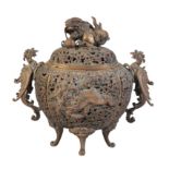 A JAPANESE BRONZE CENSER