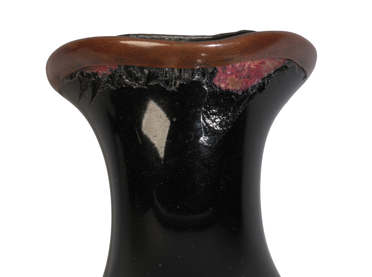A PAIR OF JAPANESE BLACK GROUND CLOISONNE VASES - Image 3 of 4